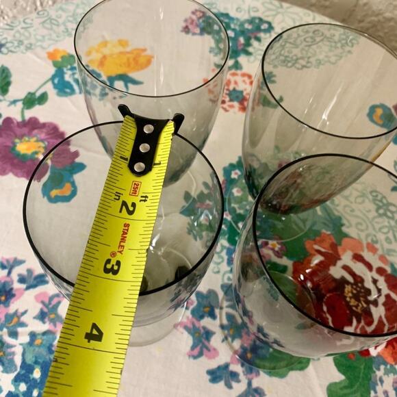 Vintage Mid Century Smokey Glass Blown Glass Ice Tea Glasses, Water Goblets Set - Picture 15 of 16